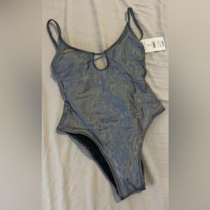 No Boundaries One-Piece Bathing Suit: Holographic, XS